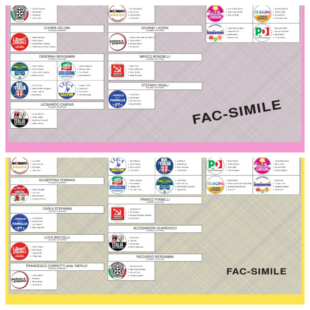 fac simile scheda elezioni