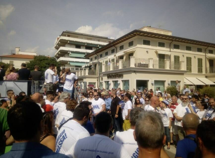 Salvini in piazza Betti