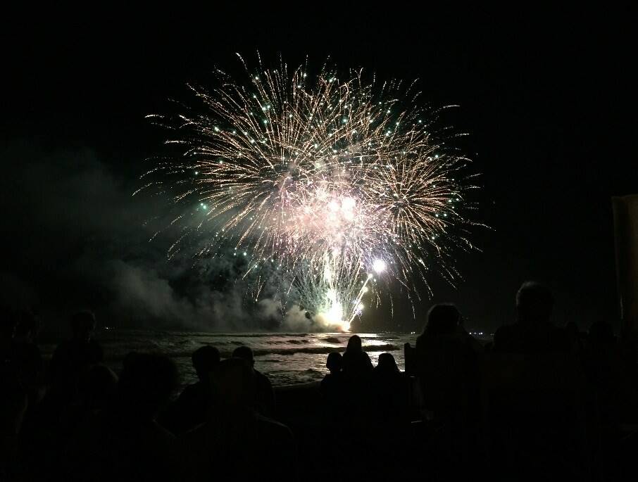 Lo spettacolo pirotecnico di Marina di Carrara (14/08/2018)