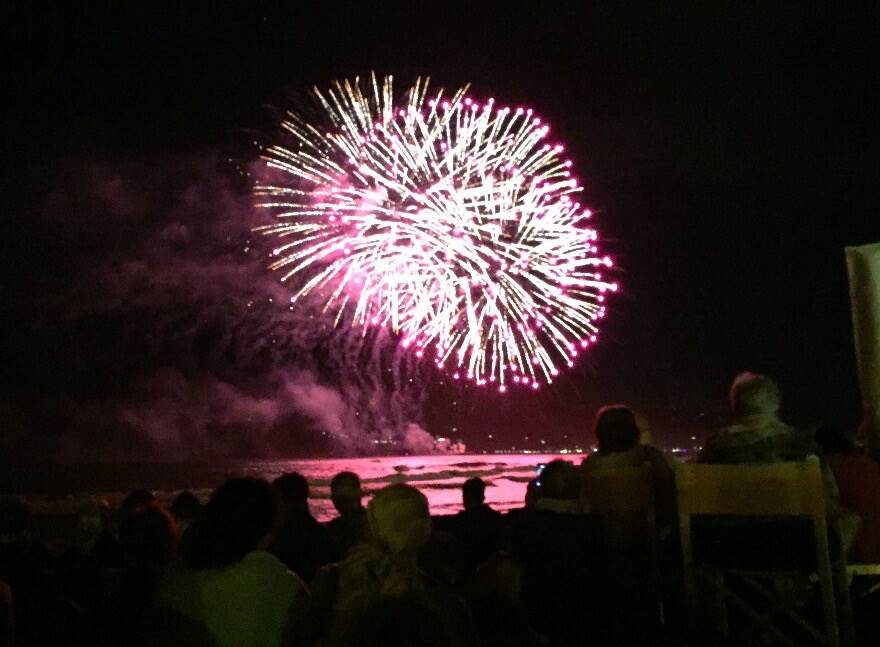 Lo spettacolo pirotecnico di Marina di Carrara (14/08/2018)