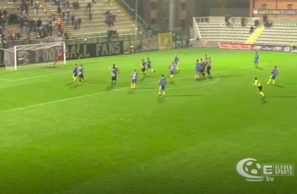 Il gran gol di Bentivegna su calcio di punizione