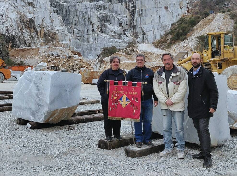 I marmi di Carrara per il monumento al donatore di Olbia