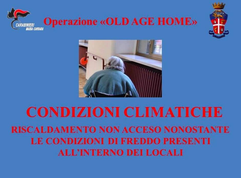 Operazione "Old Age Home", casa di riposo choc al Mirteto