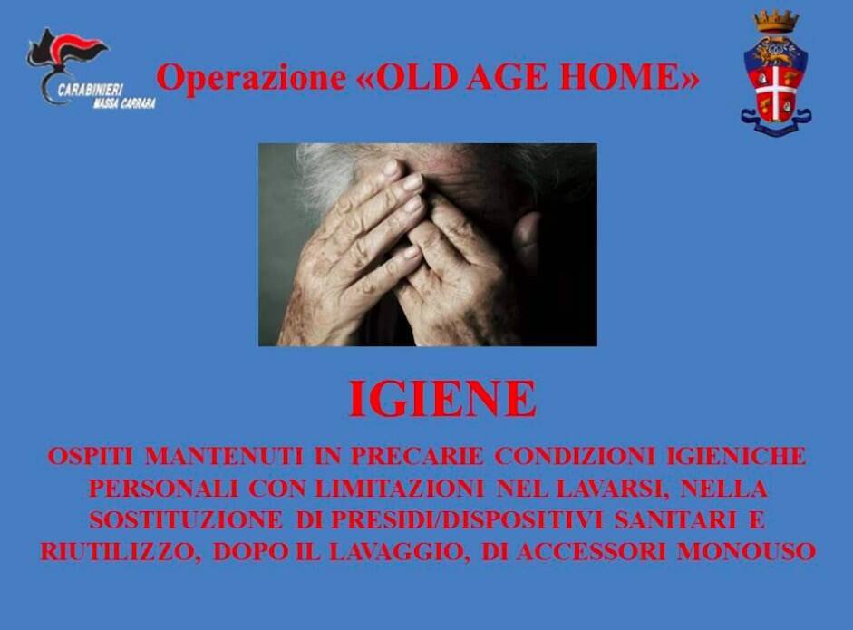 Operazione "Old Age Home", casa di riposo choc al Mirteto