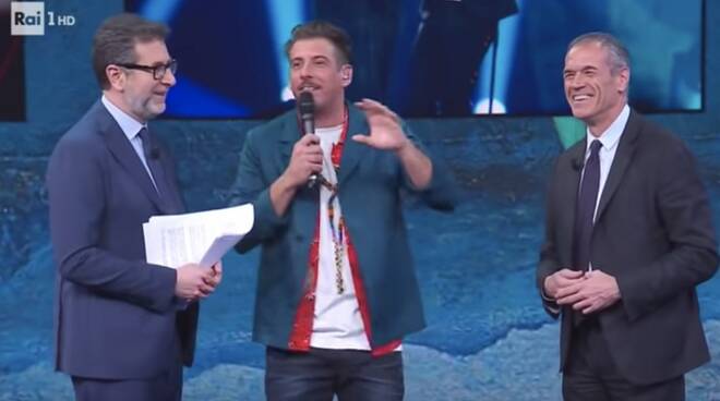 Fabio Fazio, Francesco Gabbani e Carlo Cottarelli