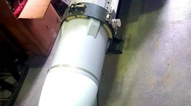 Il missile sequestrato dalla polizia nell'ambito dell'operazione Matra