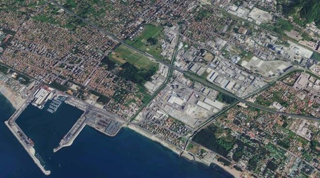 Carrara vista dal satellite