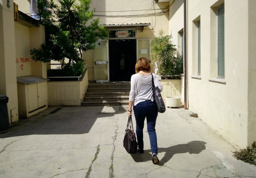 L'ingresso dell'Istituto Salvetti di Massa