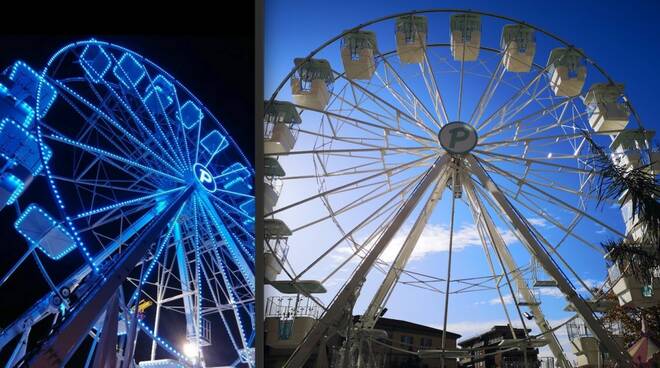 La ruota panoramica di piazza Garibaldi a Massa