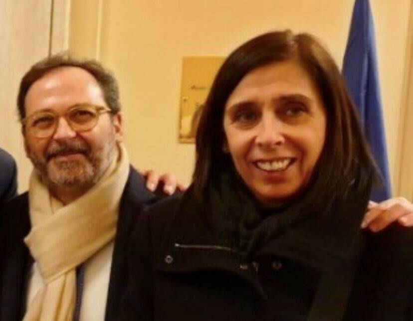 Il sindaco Francesco Persiani e l'assessore all'istruzione Nadia Marnica