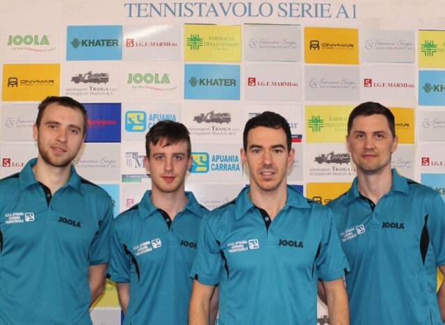 Squadra 2020-2021 dell'Apuania Carrara Tennis Tavolo