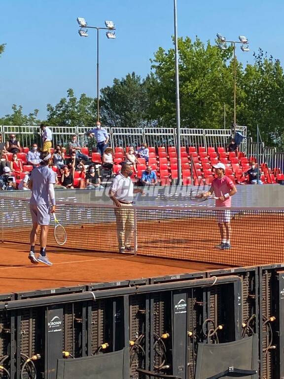 Lorenzo Musetti all'esilio Romagna Open contro Nishioka