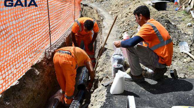 lavori acquedotto gaia lavori pubblici lavori in corso operai