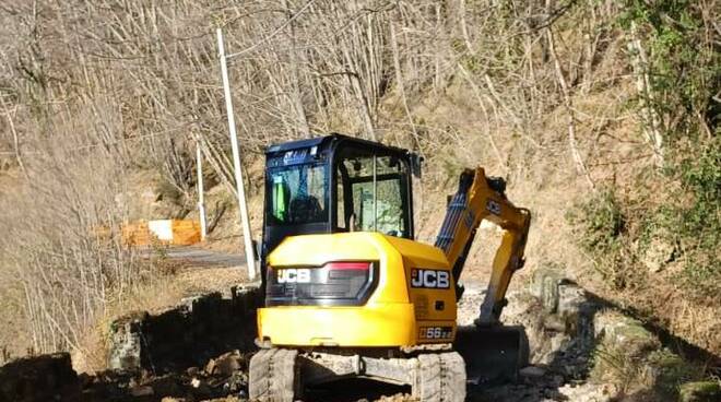 Lavori sulla Sp41 di Pognana a Fivizzano